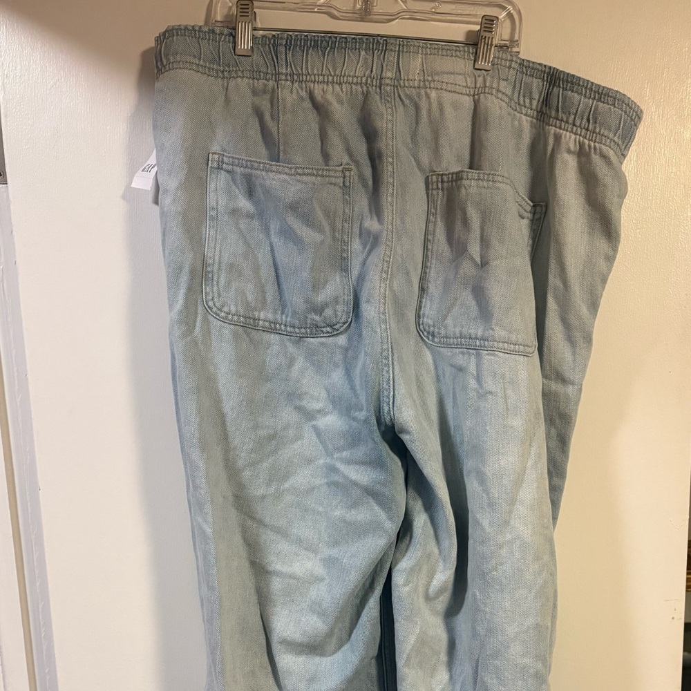 Gap drawstring wide leg jeans nwt
